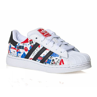 Adidas Superstar 2J Graph Niñ@ (blanco/blagro)