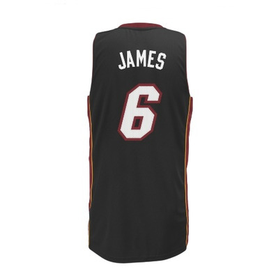 T-Shirt NBA Bordada Lebron James Miami (negro)