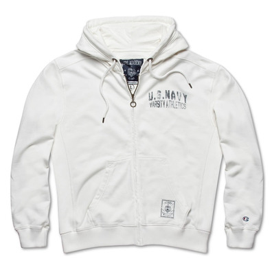 Champion Sudadera FZ Varsity Athletic U.S.A Navy (blanco)