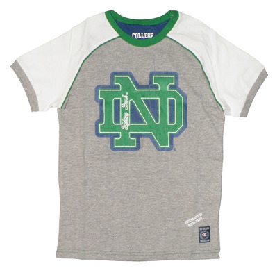 Champion Camiseta Niño Universität von Notre Dame (gris/blanco)