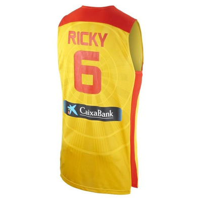 T-Shirt Auswahl Spanien Ricky Rubio (740/gelb/rot)