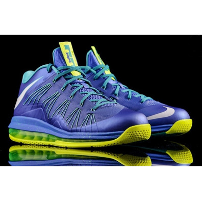 Nike Air Max Lebron X Low "Sprite" (500 / azul / Limettengrün)