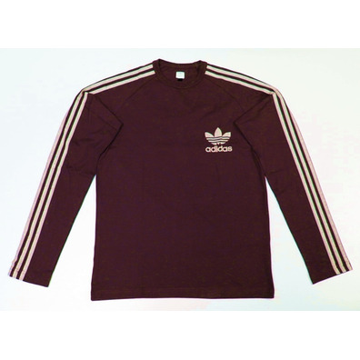 Adidas Camiseta M/L 3 Stripes Trefoil (burdeos)