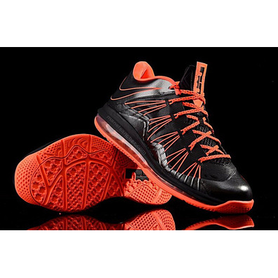 Nike Air Max Lebron X Low "Total Crimson" (001/negro/naranja)