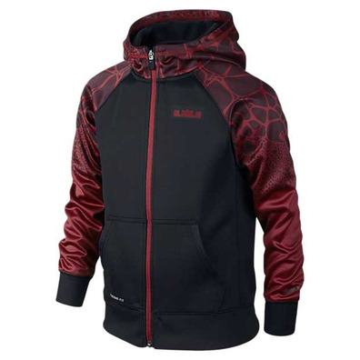 Lebron Sudadera Niño Hero PF Full-Zip (010/schwarz/burgund)