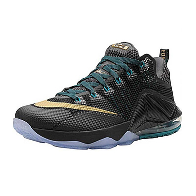 Lebron XII Low "SVSM" (070/negro/metalic gold/radant esmeralda)