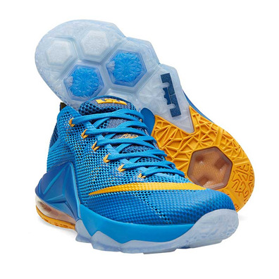 Lebron XII Niedrige "Entourage" (484/Foto blau/gold/gym bl)