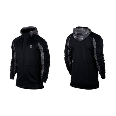 Kyrie Hyper Elite Full-Zip Herren Basketball Hoodie (010/negro/gris)