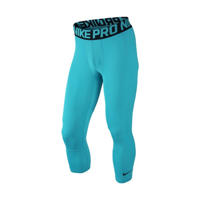 Nike Pro Hypercool Basketball Tight Drei-Quarter (418/azul omega/negro)