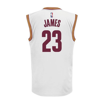 Adidas T-Shirt Réplica Lebron James Cavaliers (weiß/burde)