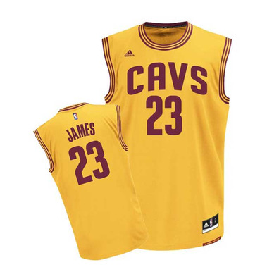 Adidas T-Shirt Réplica Lebron James Cavaliers (gelb/burde)