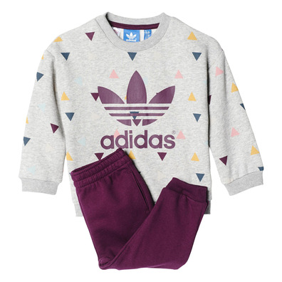 Adidas Originlas Chándal Winter Abenteuer Fleece Infants (gris/uva rot)