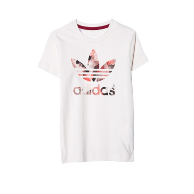 Adidas Originals Junior Camiseta Logo Trefoil Flower (Blanco crema)