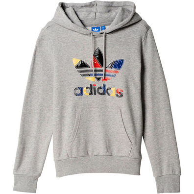 Adidas Originals Frau Sweatshirt Colored Trefoil Logo (gris/multicolor)