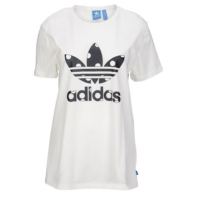 Adidas Originals Frau Big Logo T-Shirt (weiß/schwarz)