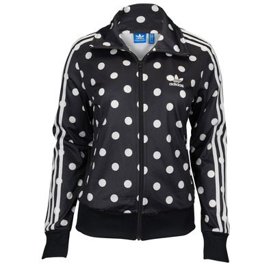 Adidas Originals Mujer Chaqueta Firebird TT AOP Punkte (schwarz/weiß)