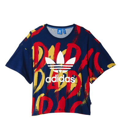 Adidas Originasl Mujer Shirt Paris Printed Trefoil Logo (blau/multicolor)