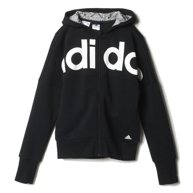 Adidas Jacke Capucha Junior Garderobe Fun (schwarz/weiß)