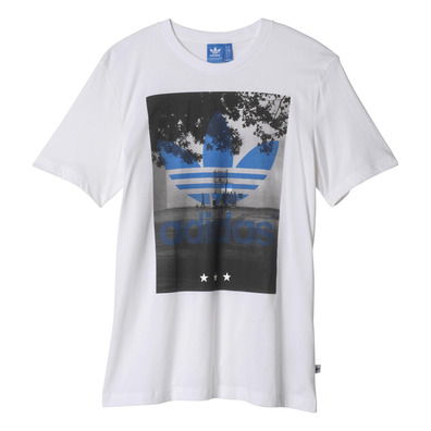 Adidas Originals Camiseta Court Trefoil (blanco)