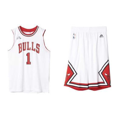 Set NBA Derrick Rose Bulls (weiß/rot)