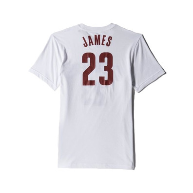 Adidas NBA Camiseta Gametime James Cavaliers (weiß/burdeo)