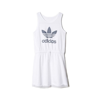 Original Adidas Junior Girls Kleid Tennis (weiß)