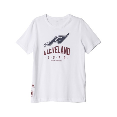 Adidas NBA Niño Camiseta Basics Cleveland (weiß/burde)