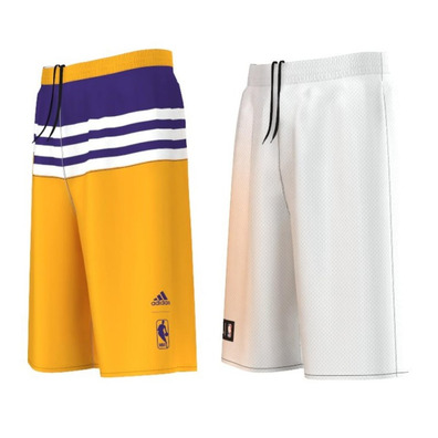 Adidas Short Niñ@ Summer Run Reversible Lakers (amarillo/pura/blanco)