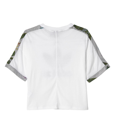 Adidas Originals Mujer Camiseta Zug Manschette Trefoil Floral (blanco)