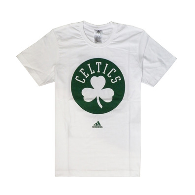 Adidas NBA T-Shirt Boston Celtics Logo (blanco/verde)