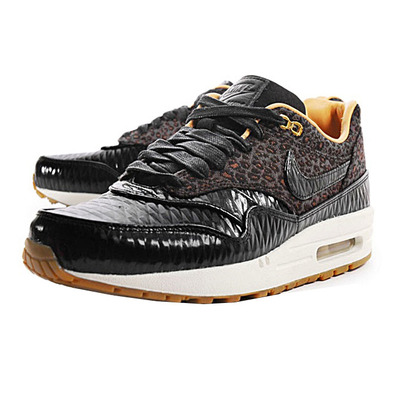 Luft Max 1 FB gewebt "Black and Leopard" (001/negro/leopardo/oro)