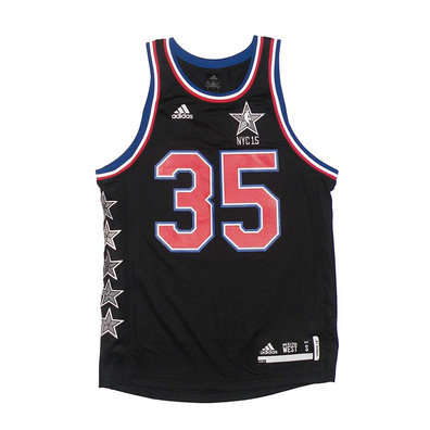 Camiseta Réplica Kevin Durant All Star West NYC 15 (negro/rojo/blanco)