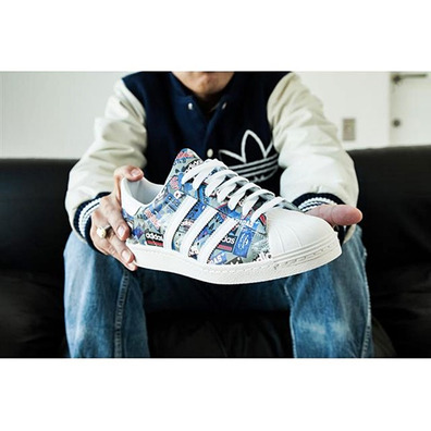 Adidas Originals SUPERSTAR 80 ́s Pioneers von NIGO (blanco/crema/multicolor)