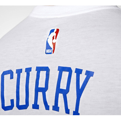 Adidas NBA Camiseta Gametime Stephen Curry Warriors (blanco/azul/amarillo)