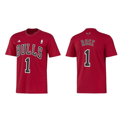 Adidas NBA T-Shirt Gametime Rose Bulls (rot/schwarz/rot)