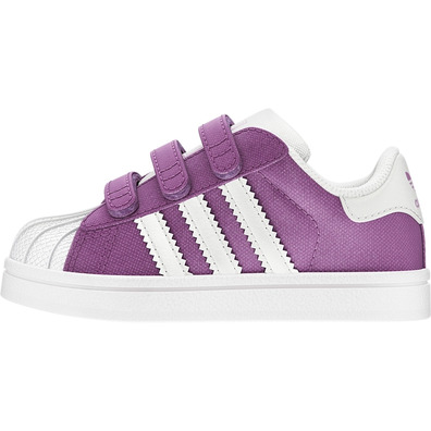 Adidas Superstar 2 CF Infants (violett/weiß)