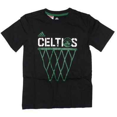 Adidas NBA Celtics washed 2 Tee Kinder (schwarz)