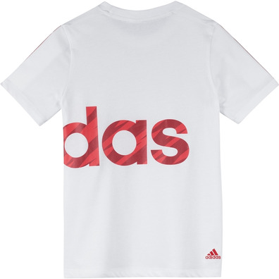 Aufgeladene Adidas Tee Kinder (weiß/rot)