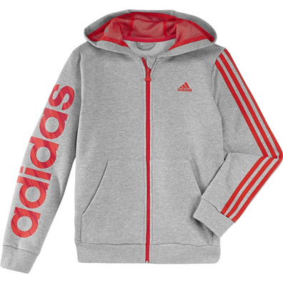 Adidas Sudadera Niño FZ (gris/red)