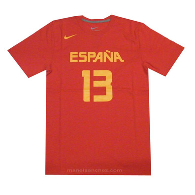 T-Shirt Cover Marc Gasol #13# Spanien (602/rot/gelb)