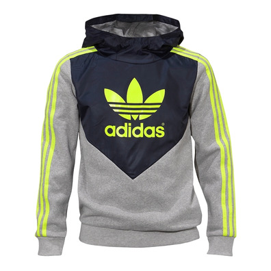 Adidas Original Junior Fun Hooded Flock TT (grau/navy/lime)