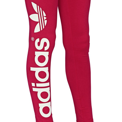 Adidas Originals Leggings Trefoil (Rojo/Blanco)