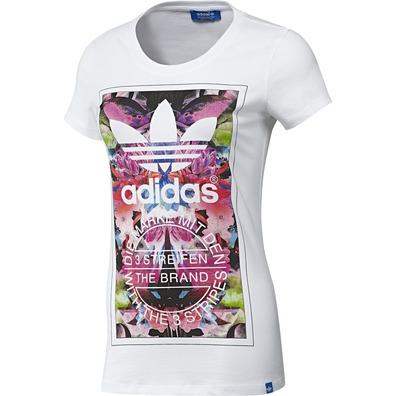 Adidas Original Graphic Flower Madnes Tee Frau (weiß)