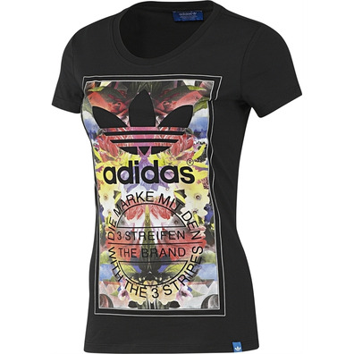 Adidas Original Graphic Flower Madnes Tee Frau (schwarz)