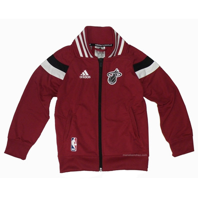 Adidas Young NBA Miami Winter Hoops Jacke (Granat/Weiß)