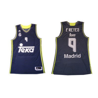 Camiseta F. Reyes #9# Real Madrid Basket 2015-2016 (gris/volt)