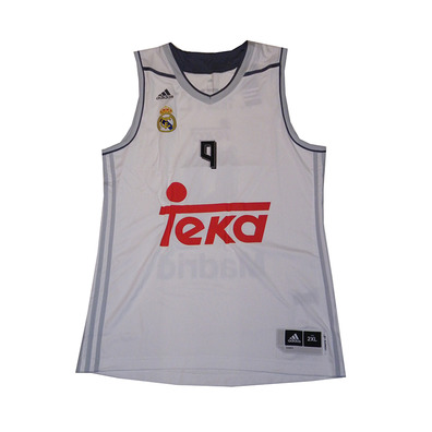 T-shirt F. Reyes #9# Real Madrid Basket 2015-2016 (blanco/gris)