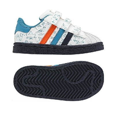 Adidas Superstar Smile CF Inf (weiß/marine/turq/orange)