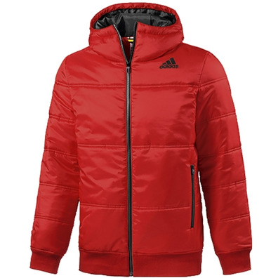 Adidas gepolsterte Basic Jacke (rot/schwarz)