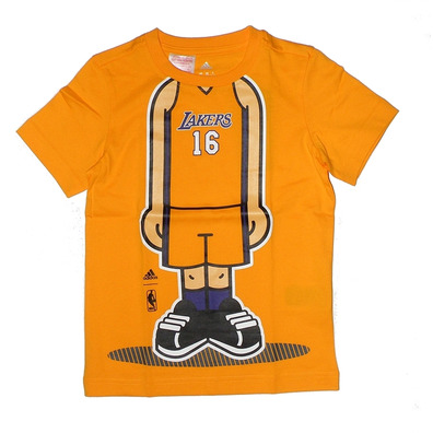 Adidas Youth GFX Graphic Tee Lakers Gasol (gelb)